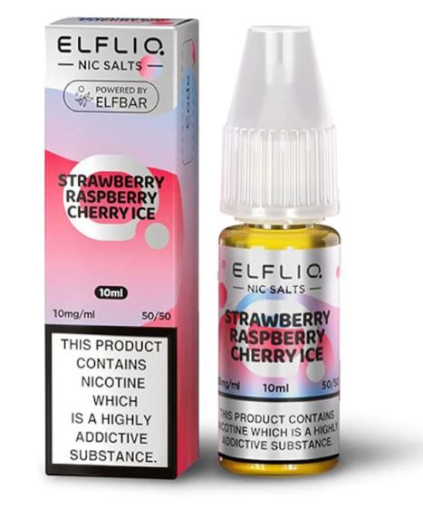 ELFLIQ Nic Salts ELF BAR -Strawberry Raspberry Cherry Ice