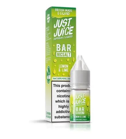 Just Juice 10ml Bar Nic Salts Lemon & Lime E-liquid 