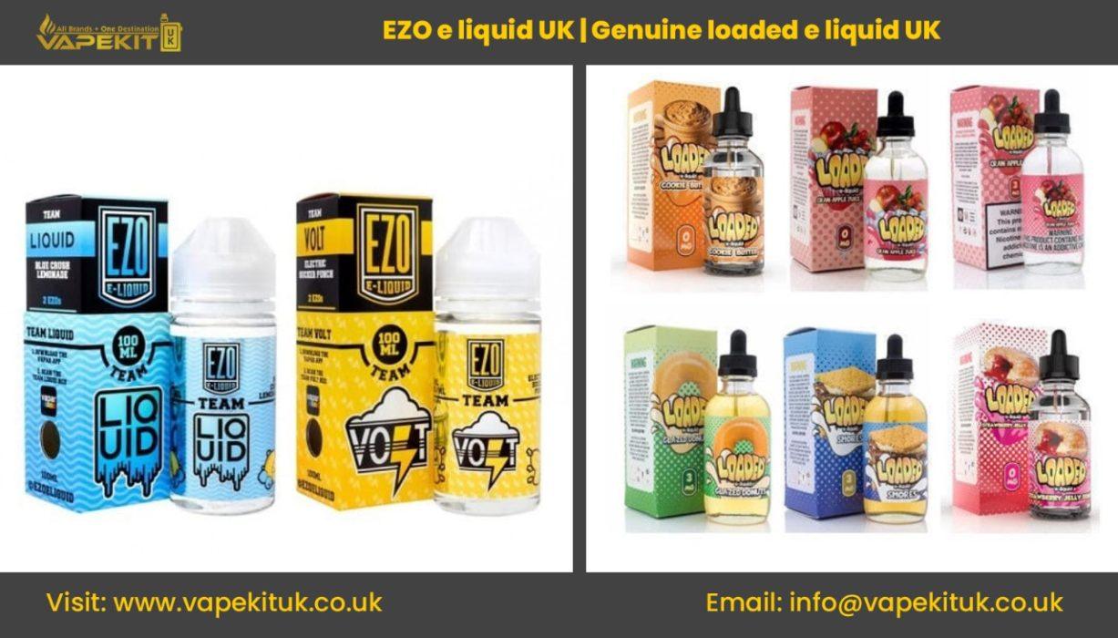 Try out eliquid from EZO and Genuine Loaded in the UK to get amazing vaping experience - Vape Store UK | Online Vape Shop | Disposable Vape Store | Ecig UK