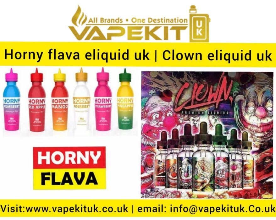 Try out clown eliquids and horny flava eliquids in the UK to get unique vaping experience - Vape Store UK | Online Vape Shop | Disposable Vape Store | Ecig UK
