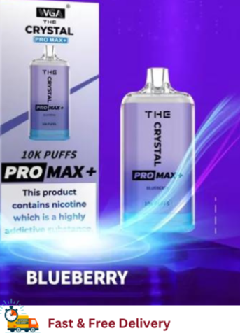 Blueberry Crystal Pro Max 10k Puffs Disposable Vape (Pack of 10) - Vape Store UK | Online Vape Shop | Disposable Vape Store | Ecig UK