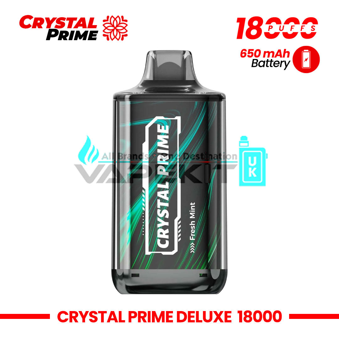 Crystal Prime Deluxe 18k Puffs FreshMint Vape Device