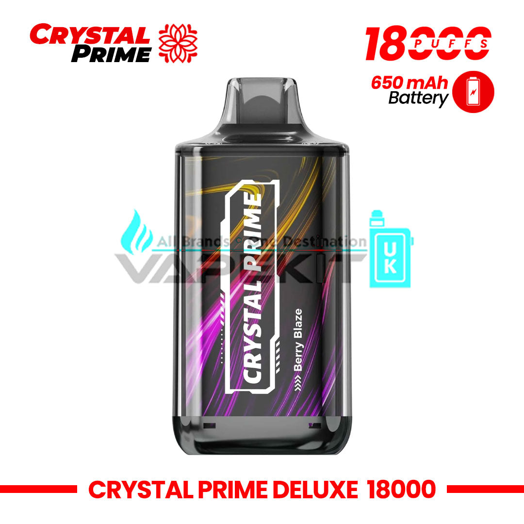 18000 Puffs Crystal Prime Deluxe Berry Blaze Disposable Vape