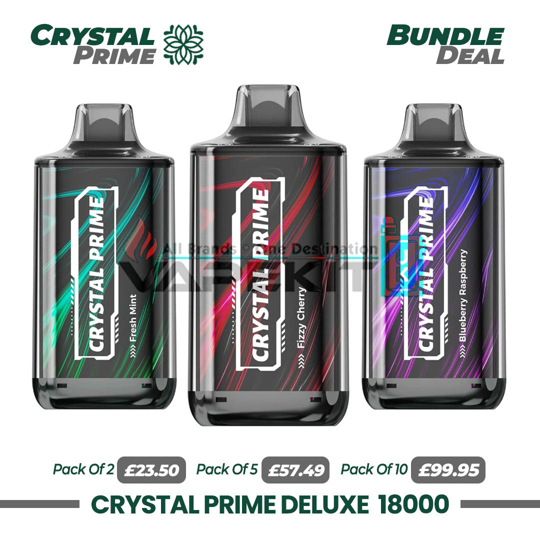 Crystal Prime Deluxe 18000 Puffs Disposable Vape-£11.94 Only - Vape Store UK | Online Vape Shop | Disposable Vape Store | Ecig UK
