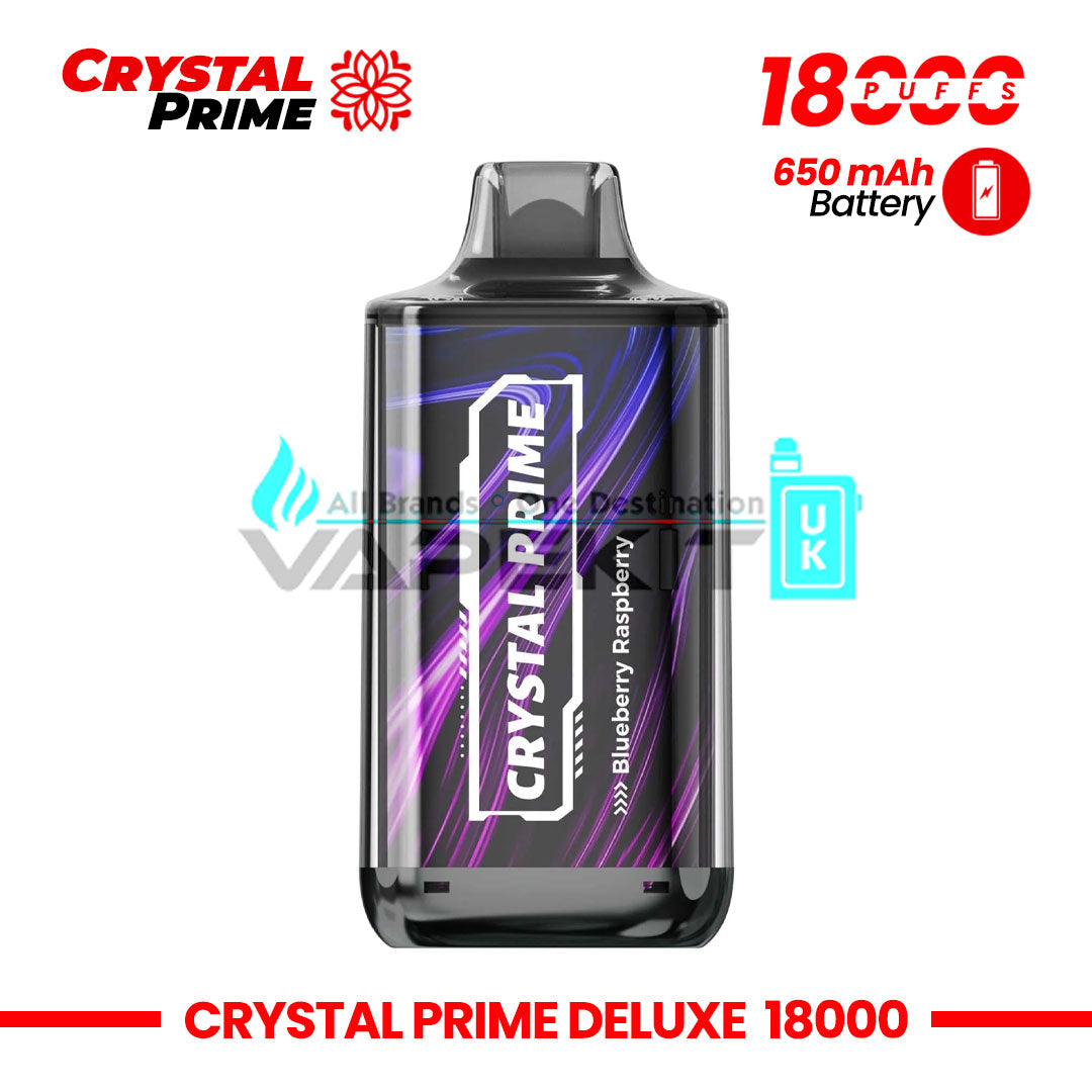 18k Puffs Crystal Prime Deluxe Blueberry Raspberry Vape