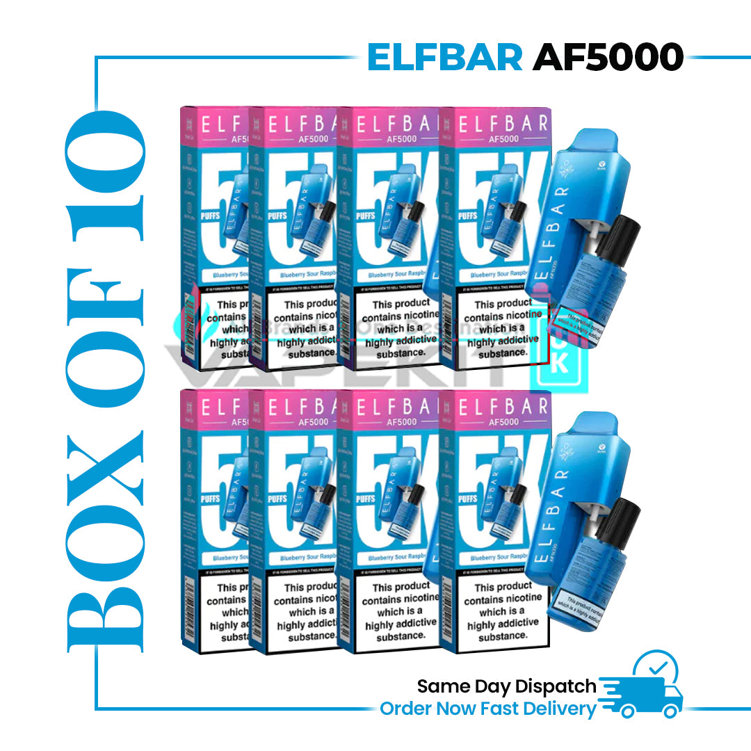 AF5000 ELF BAR Blueberry Sour Raspberry(Box of 10) Disposable Vape Kit