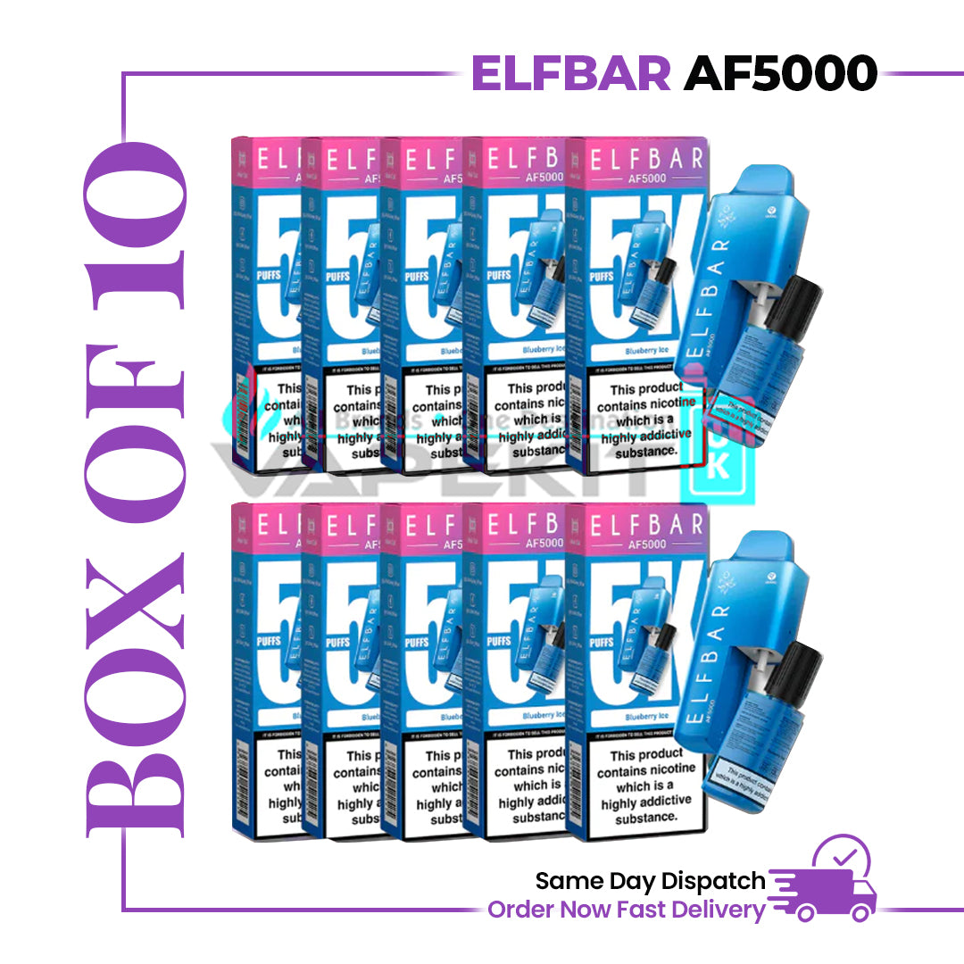 AF5000 ELF BAR Blueberry Ice(Box of 10) Disposable Vape Kit
