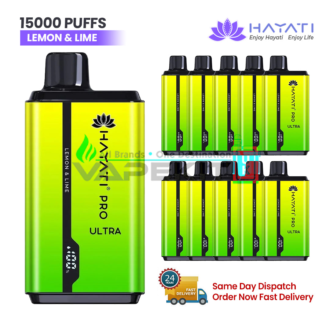 15k Hayati Pro Ultra Puffs Lemon & Lime Disposable Vape