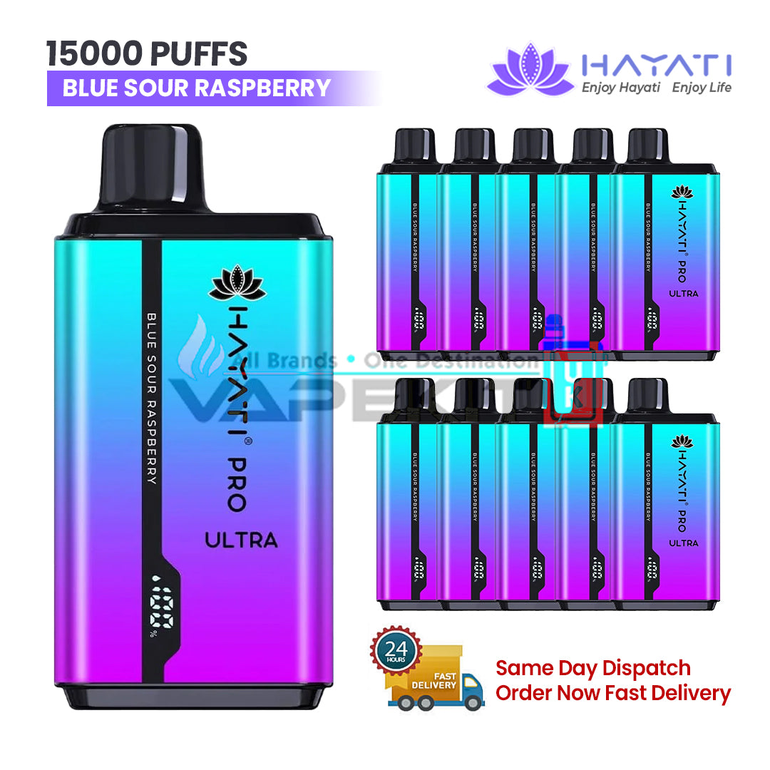 15000 Hayati Pro Ultra Blue Sour Raspberry Disposable Vape