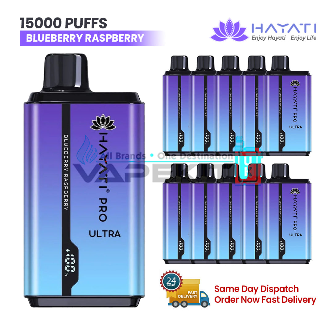 15k Hayati Pro Ultra Puffs Blueberry Raspberry Disposable Vape