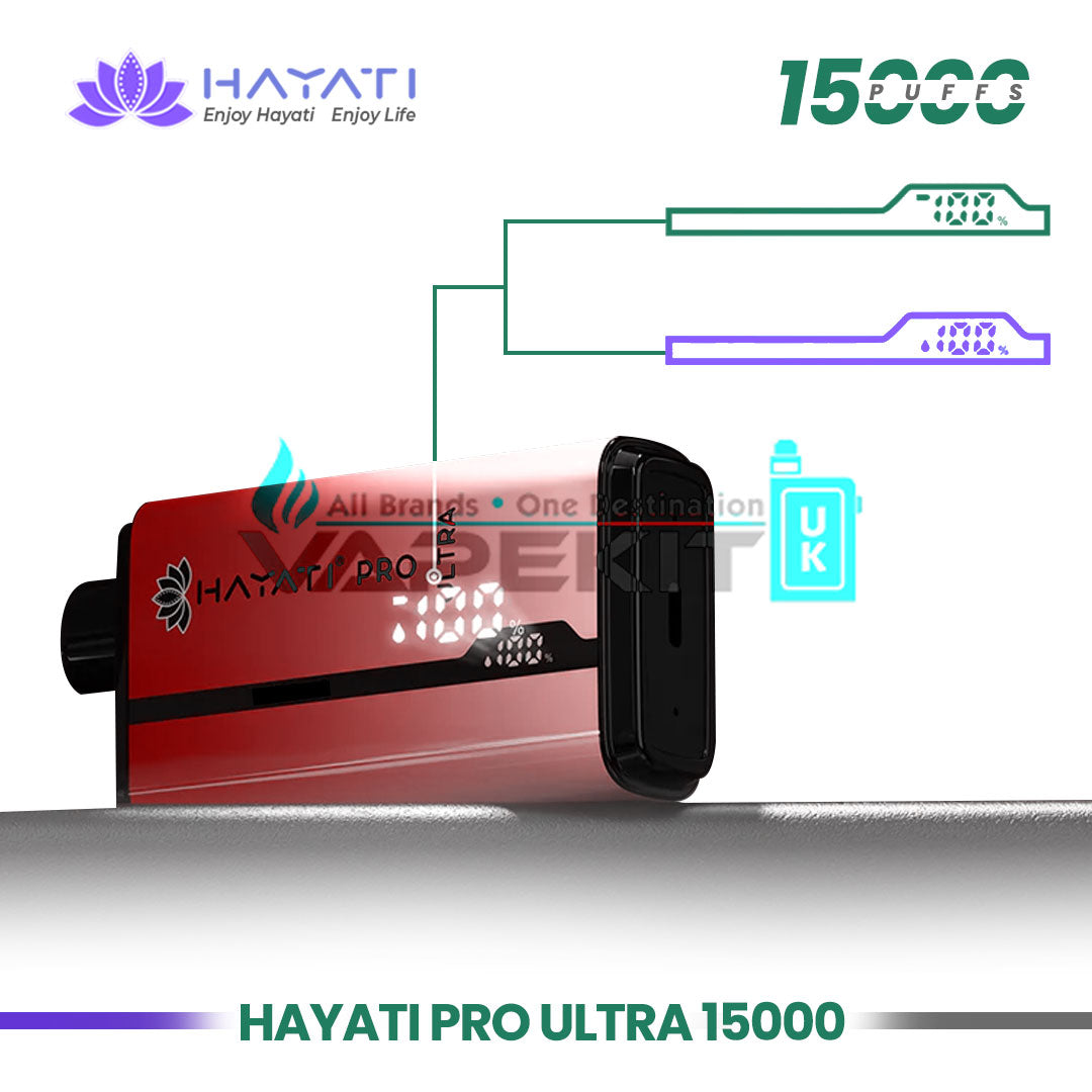 Hayati Ultra Pro 15000 puffs Box of 10 - £94.89 Only - Vape Store UK | Online Vape Shop | Disposable Vape Store | Ecig UK