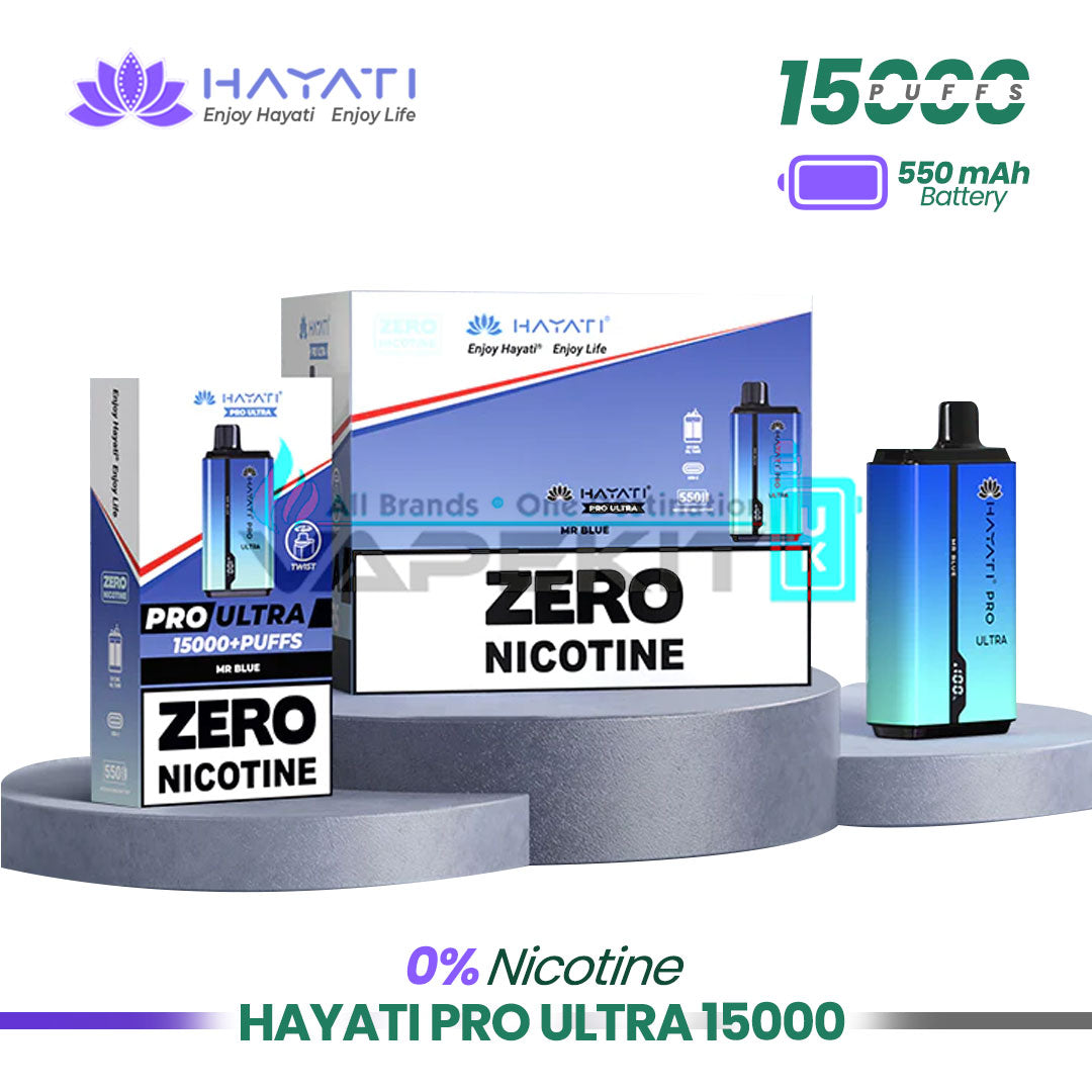 Hayati Pro Ultra 15000 Puffs Zero Nicotine Box of 10 Vapes-£94.89 - Vape Store UK | Online Vape Shop | Disposable Vape Store | Ecig UK