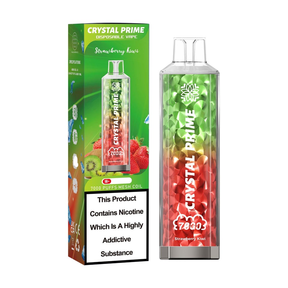 Strawberry Kiwi Crystal Prime 7000 Puffs - Vape Store UK | Online Vape Shop | Disposable Vape Store | Ecig UK