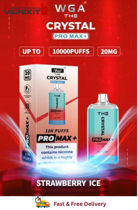 Strawberry Ice Crystal Pro Max 10k Puffs