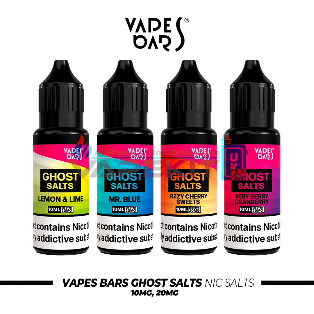 Vapes Bars Ghost Nic salts Strawberry Raspberry Cherry - Only for £2.49 BIG SAVING!