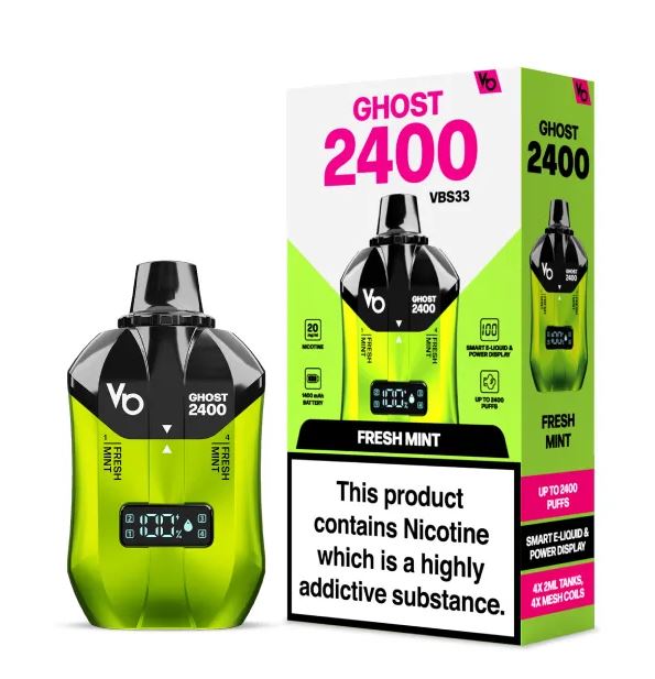 (Pack of 5) Ghost 2400 Fresh Mint Disposable by Vapes Bars