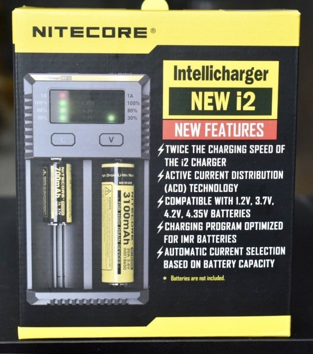 Nitecore I2 – Intelligent 18650 26650 AA AAA Authentic Vape Battery Charger - Vapkituk