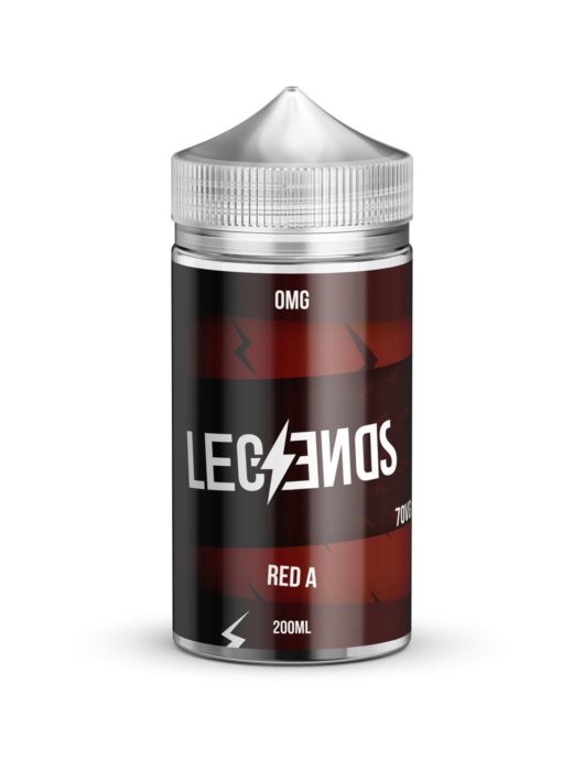 Red A Vape Juice By Legends E-Liquid 0mg 200ml 70/30 - Vape Store UK | Online Vape Shop | Disposable Vape Store | Ecig UK