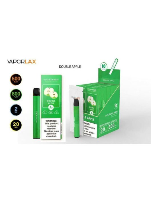 VAPORLAX MATE Disposable Vape Pod  Double Apple