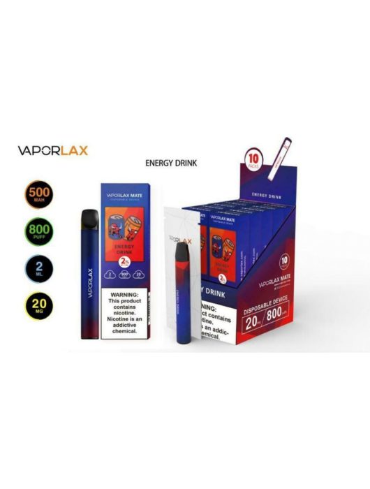VAPORLAX MATE Disposable Vape Pod Energy Drink